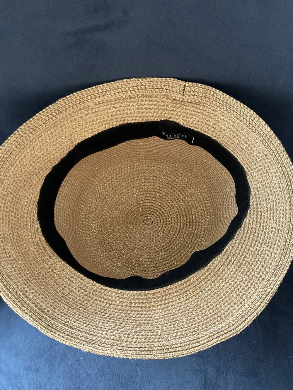 Talbots Gold and Tan Cloche Hat